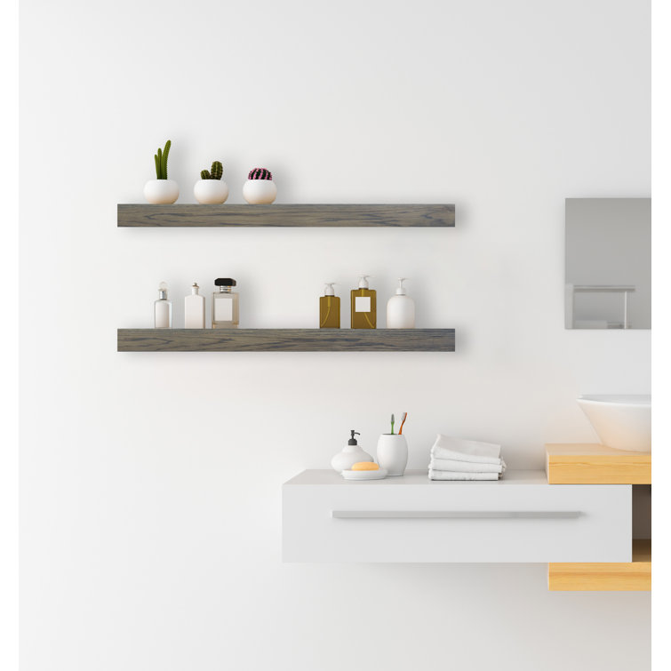 Rayne Mirrors Emerald Lee 2 Piece Oak Floating Shelf Wayfair